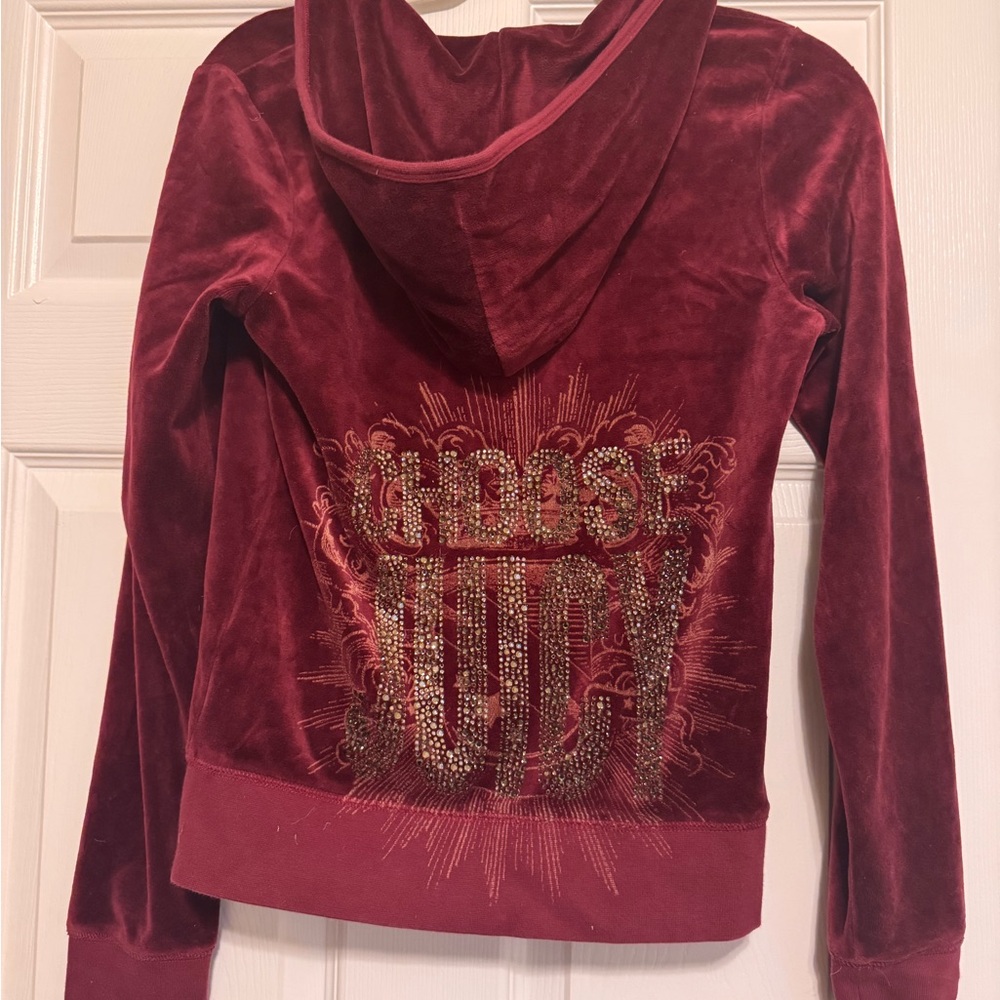 Juicy Couture Burgundy Velour Jacket